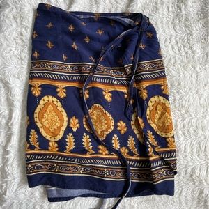 Celestial print sarong skirt
